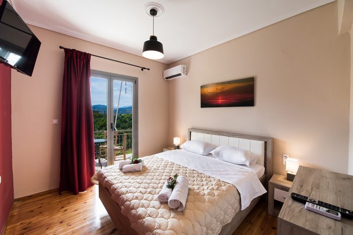 magicians-apartments-three-lefkada-kaligoni-bedroom-master-balcony-view